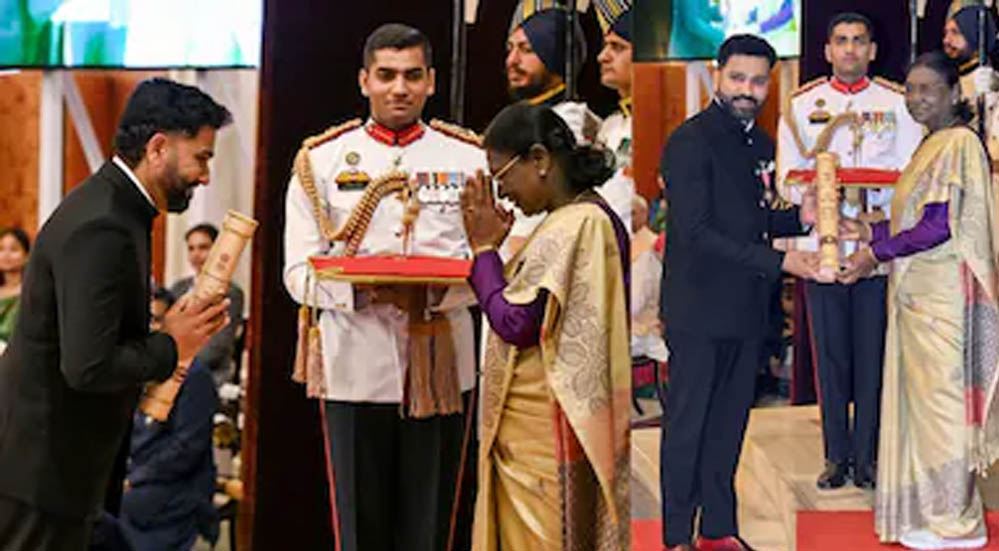 रोहित शर्मा के नाम एक और बड़ी उपलब्धि, राष्ट्रपति ने दिया पद्मश्री सम्मान