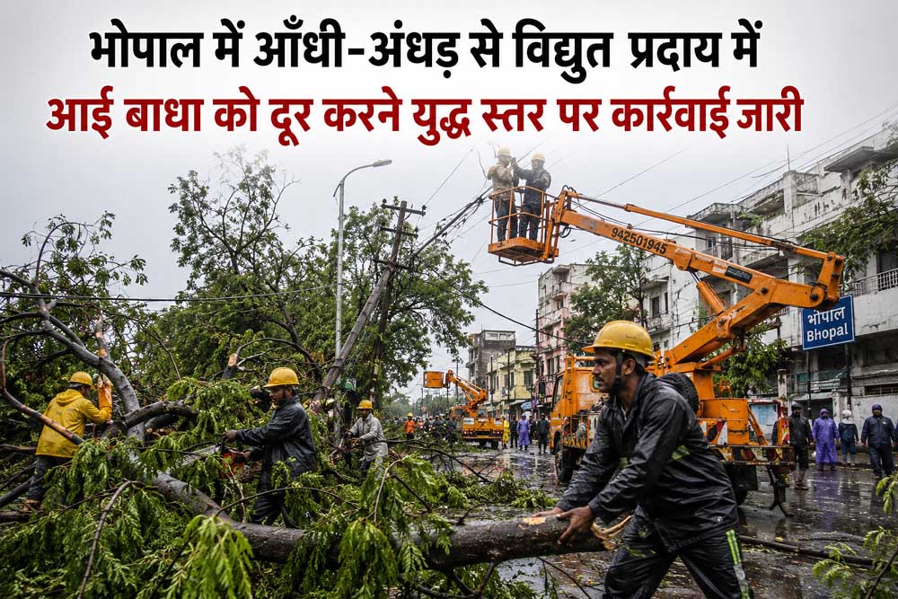 तेज हवाओं से बाधित विद्युत आपूर्ति को सुधारने में जुटीं बिजली कंपनियों की टीमें