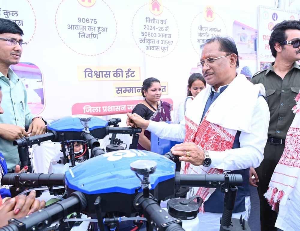 रायपुर में आधुनिक ड्रोन संचालन का प्रशिक्षण ले रहीं महिलाएं