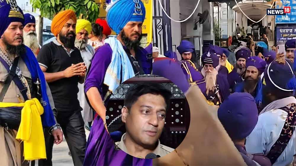 सिख धर्म के खिलाफ कथित टिप्पणी पर लुधियाना में निहंग सिंहों का प्रदर्शन, सड़क जाम