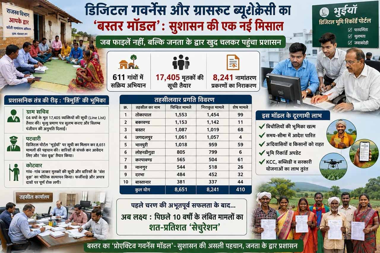 सुशासन का नया चेहरा बना बस्तर मॉडल, डिजिटल सिस्टम और जमीनी प्रशासन ने रचा इतिहास