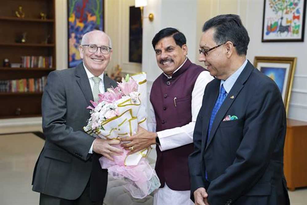 मुख्यमंत्री डॉ. यादव से मिले जर्मनी के काउंसलेट जनरल  हालियर