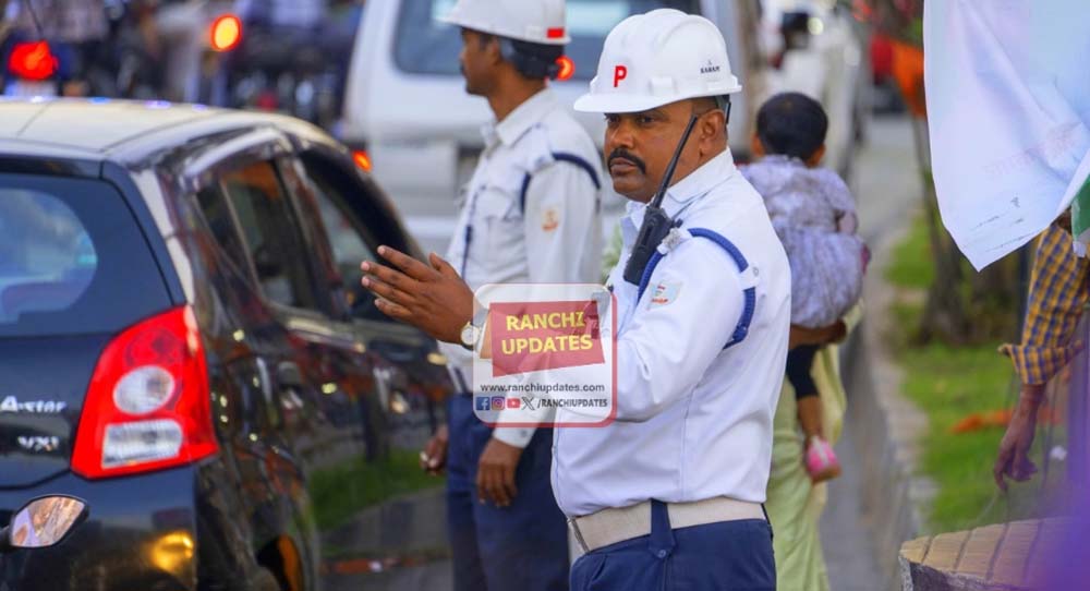 रांची ट्रैफिक पुलिस का रिकॉर्ड अभियान, एक महीने में 9.50 करोड़ रुपये के चालान