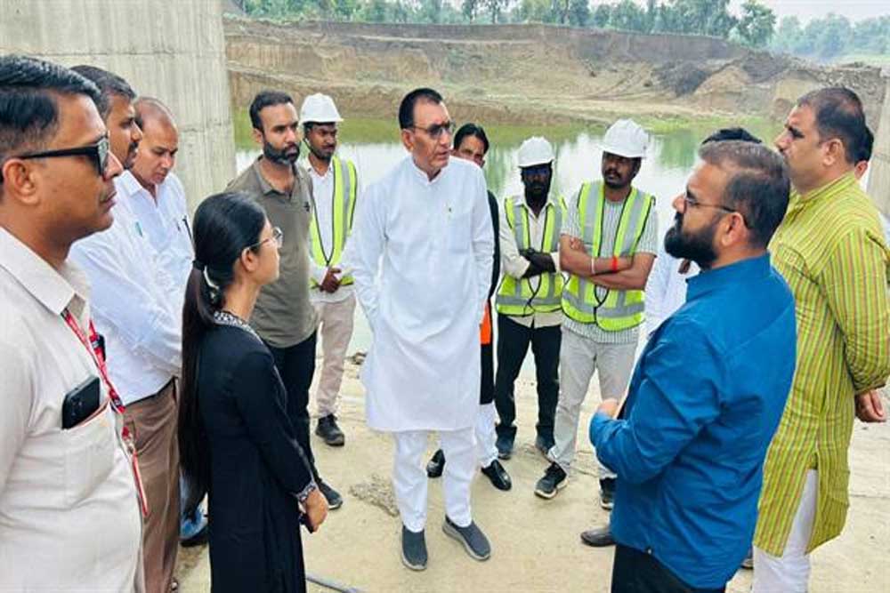 मंत्री  पंवार ने किया सुठालिया वृहद सिंचाई परियोजना स्थल का निरीक्षण